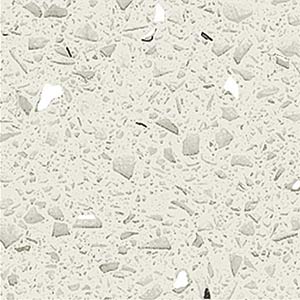 sparkling white polished chroma quartz counters